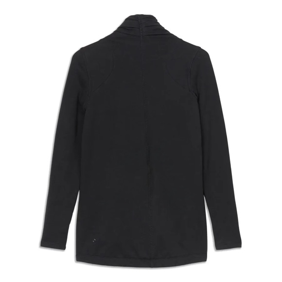Lululemon Rulu Rally Wrap Black 6 Jacket Cardigan Sweater Snap Button Closure - Picture 5 of 16